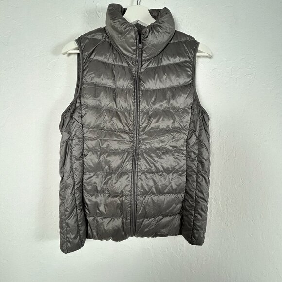 Uniqlo Jackets & Blazers - Uniqlo Womens Puffer Vest Medium Gray Lightweight Warm Jacket Packable Outdoor